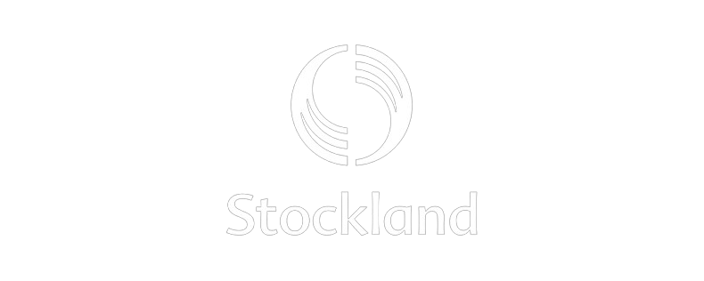 Stockland logo (white)