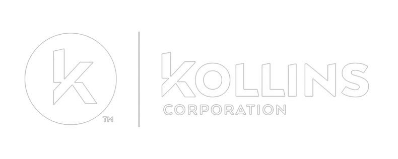 Kollins Corporation logo (white)